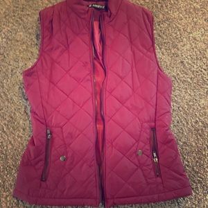 Burgundy vest